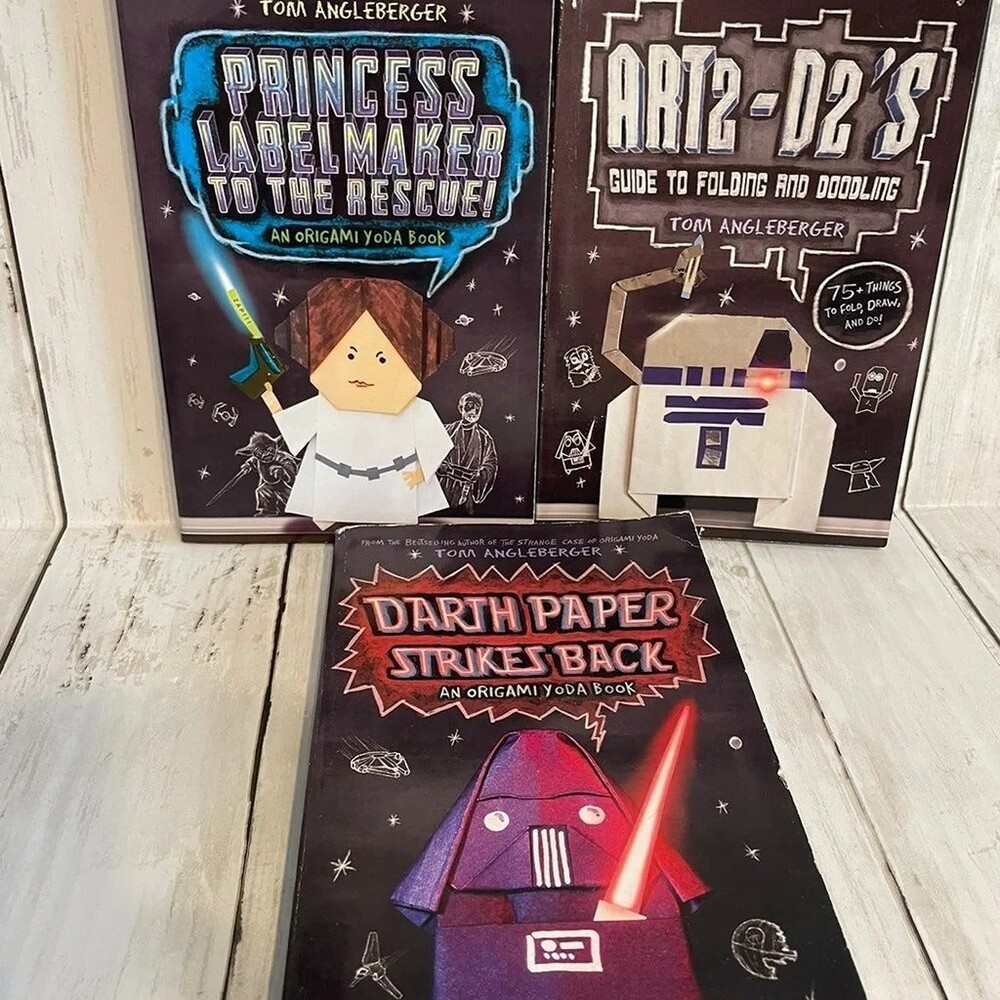 Star Wars Origami Yoda companion books: Leia R2-D2 Darth Paper Tom Angleberger